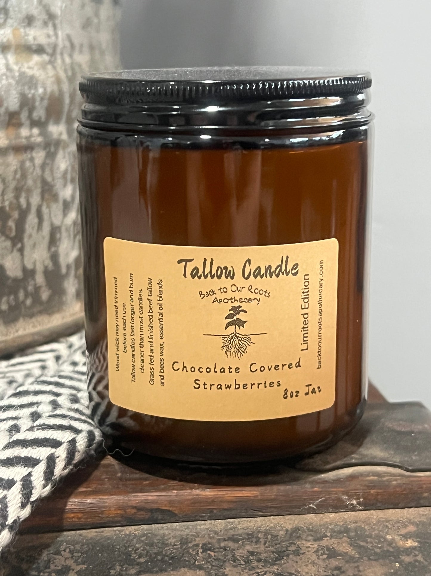 Tallow Candle Chocolate Covered Strawberries Limited Edition
