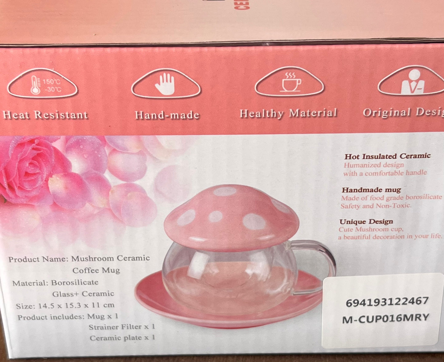 Mushroom Tea Pot Red