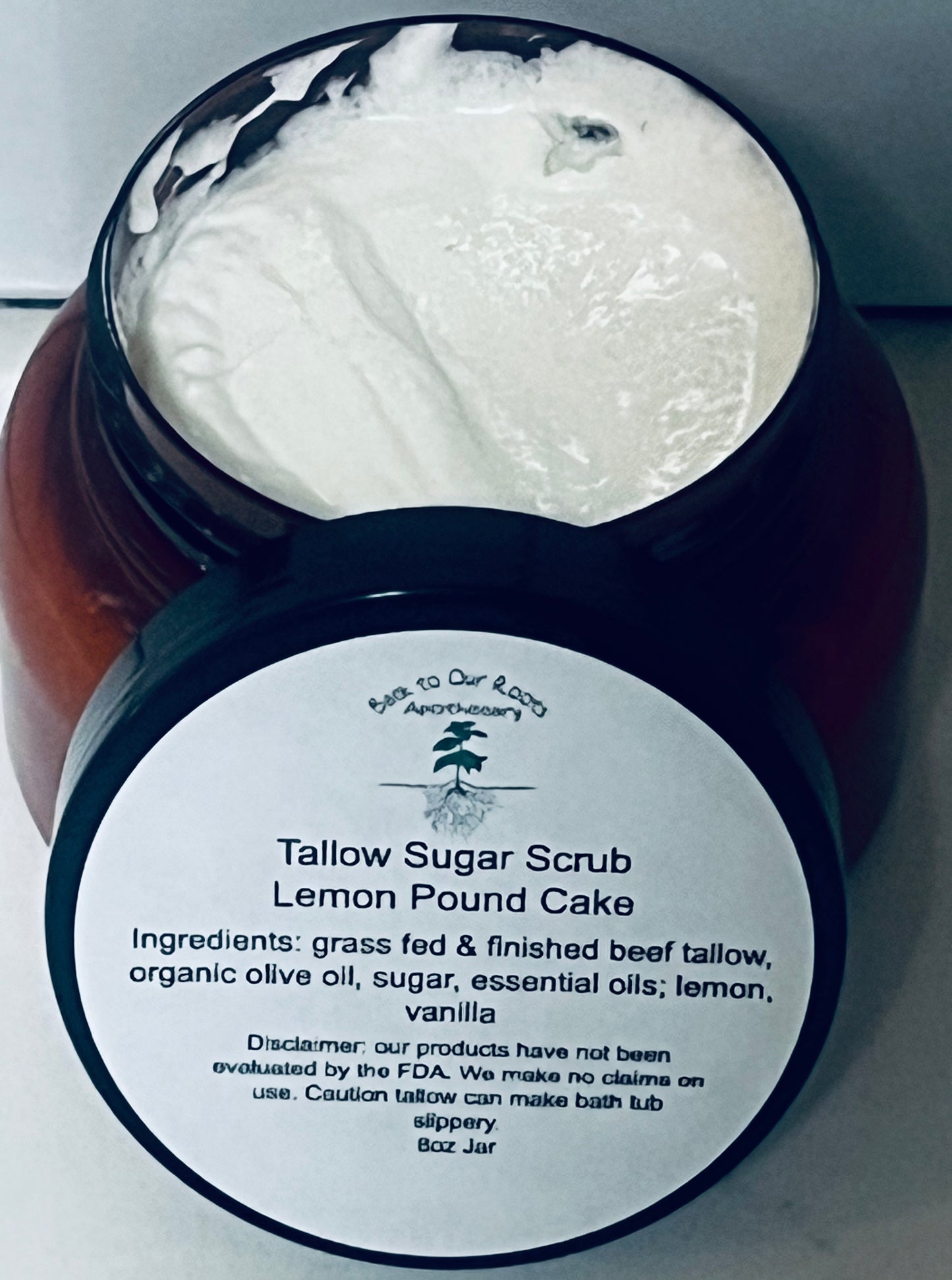 Tallow Sugar Scrub Lemon Pound Cake