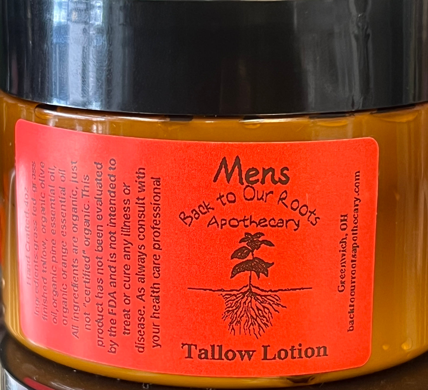 Men's Whipped Tallow Lotion Citrus Pine
