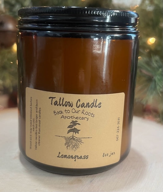 Tallow Candle Lemongrass 12oz