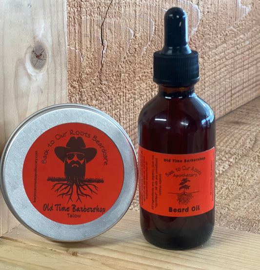 Beard Balm/Beard Oil Combo Old Time Barbershop