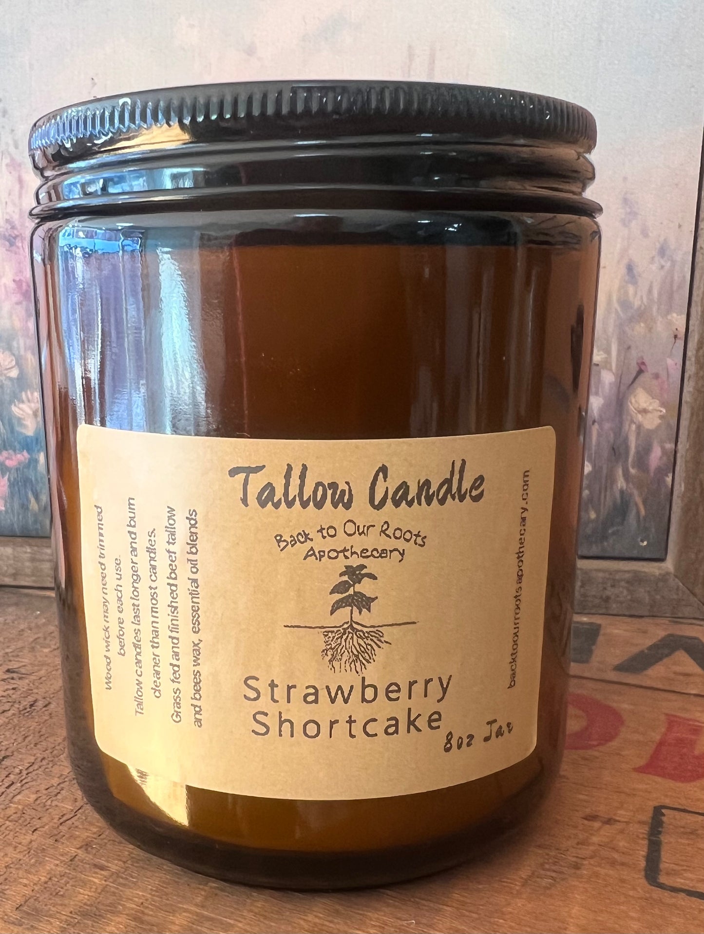 Tallow Candle Strawberry Shortcake