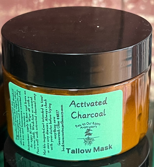 Tallow Activated Charcoal Mask