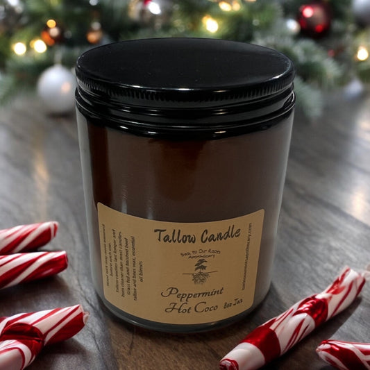 Peppermint Hot Chocolate Tallow Candle