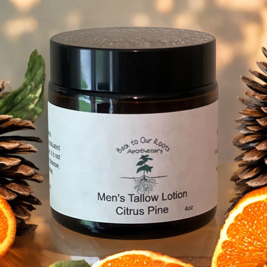 Men's Whipped Tallow Lotion Citrus Pine